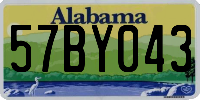 AL license plate 57BY043