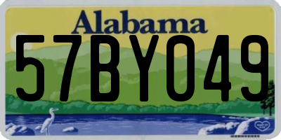AL license plate 57BY049