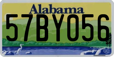 AL license plate 57BY056