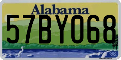 AL license plate 57BY068