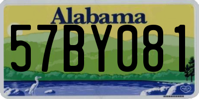 AL license plate 57BY081