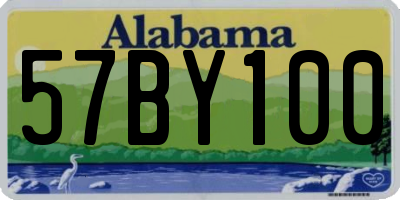 AL license plate 57BY100