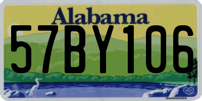 AL license plate 57BY106