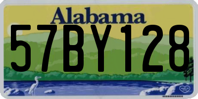 AL license plate 57BY128