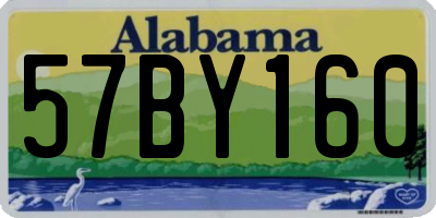 AL license plate 57BY160
