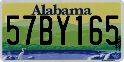 AL license plate 57BY165