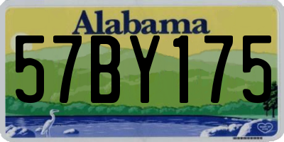 AL license plate 57BY175