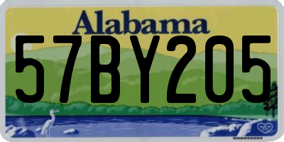 AL license plate 57BY205