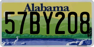AL license plate 57BY208