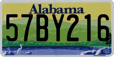 AL license plate 57BY216