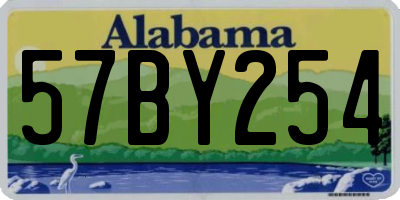 AL license plate 57BY254