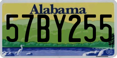AL license plate 57BY255