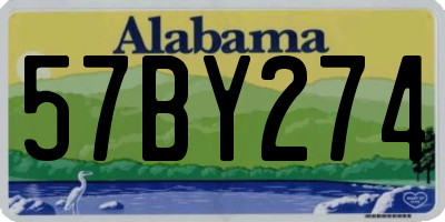 AL license plate 57BY274