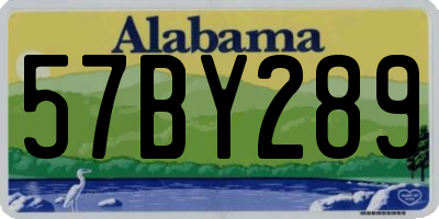 AL license plate 57BY289