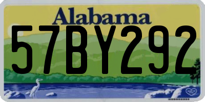 AL license plate 57BY292