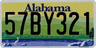AL license plate 57BY321