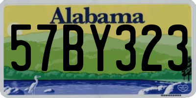 AL license plate 57BY323