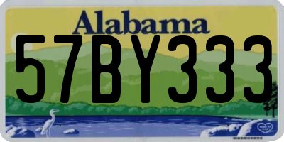 AL license plate 57BY333