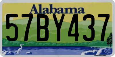 AL license plate 57BY437