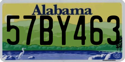 AL license plate 57BY463