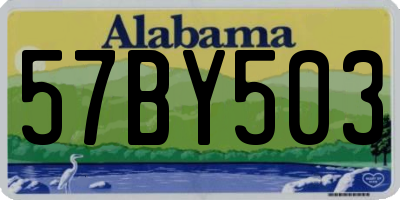 AL license plate 57BY503