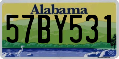 AL license plate 57BY531
