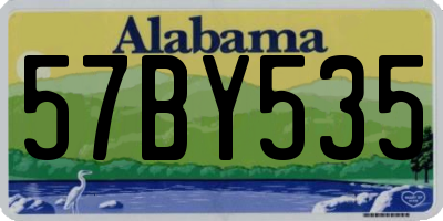 AL license plate 57BY535