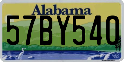 AL license plate 57BY540