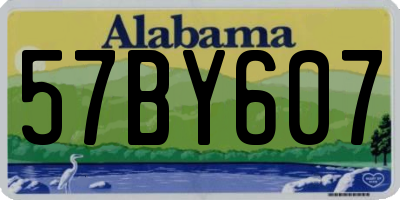 AL license plate 57BY607