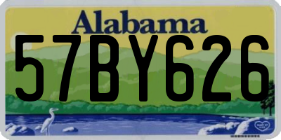 AL license plate 57BY626