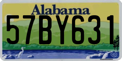AL license plate 57BY631