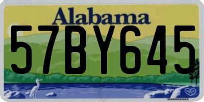 AL license plate 57BY645