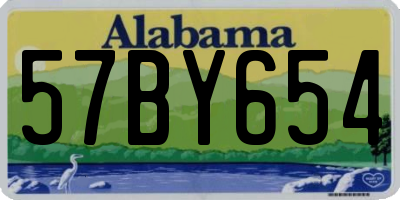 AL license plate 57BY654