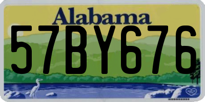 AL license plate 57BY676