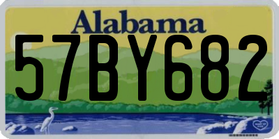 AL license plate 57BY682