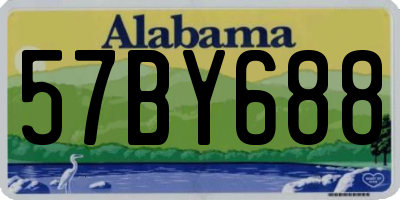 AL license plate 57BY688