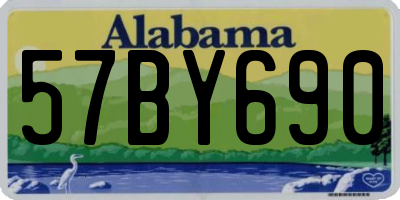 AL license plate 57BY690