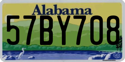 AL license plate 57BY708