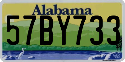 AL license plate 57BY733