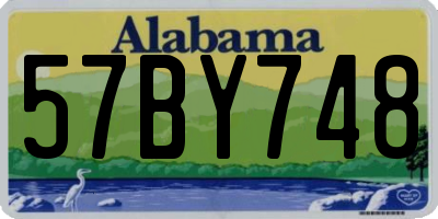 AL license plate 57BY748