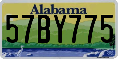 AL license plate 57BY775