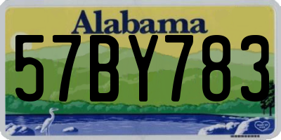 AL license plate 57BY783