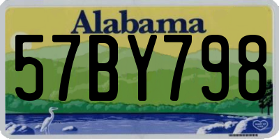 AL license plate 57BY798