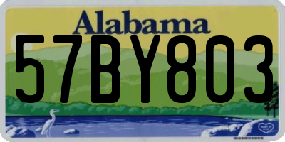 AL license plate 57BY803