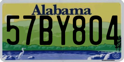 AL license plate 57BY804