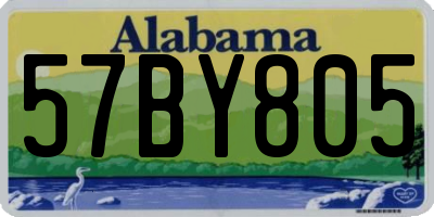 AL license plate 57BY805