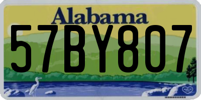 AL license plate 57BY807