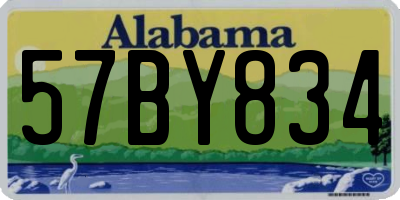 AL license plate 57BY834