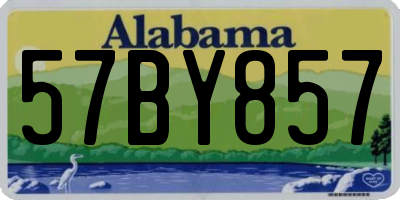 AL license plate 57BY857