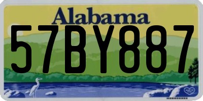 AL license plate 57BY887